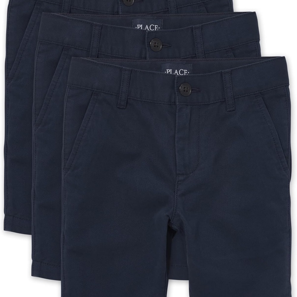 Bundle Of Three The Children's Place Navy Blue Chino Boys Shorts Boys Size 5 NWT